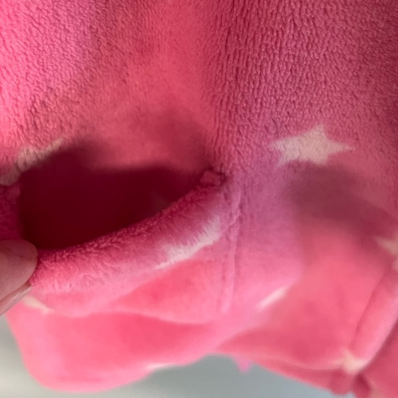 Joe Fresh Pink with White Stars Bath Robe, Toddler Girl Size 3, Warm cozy robe - Picture 5 of 8